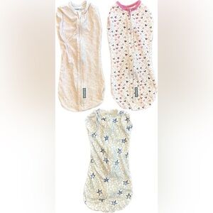 SwaddleMe by ingenuity and Aden + Anais pod swaddle bundle of 3 size 0-2 months